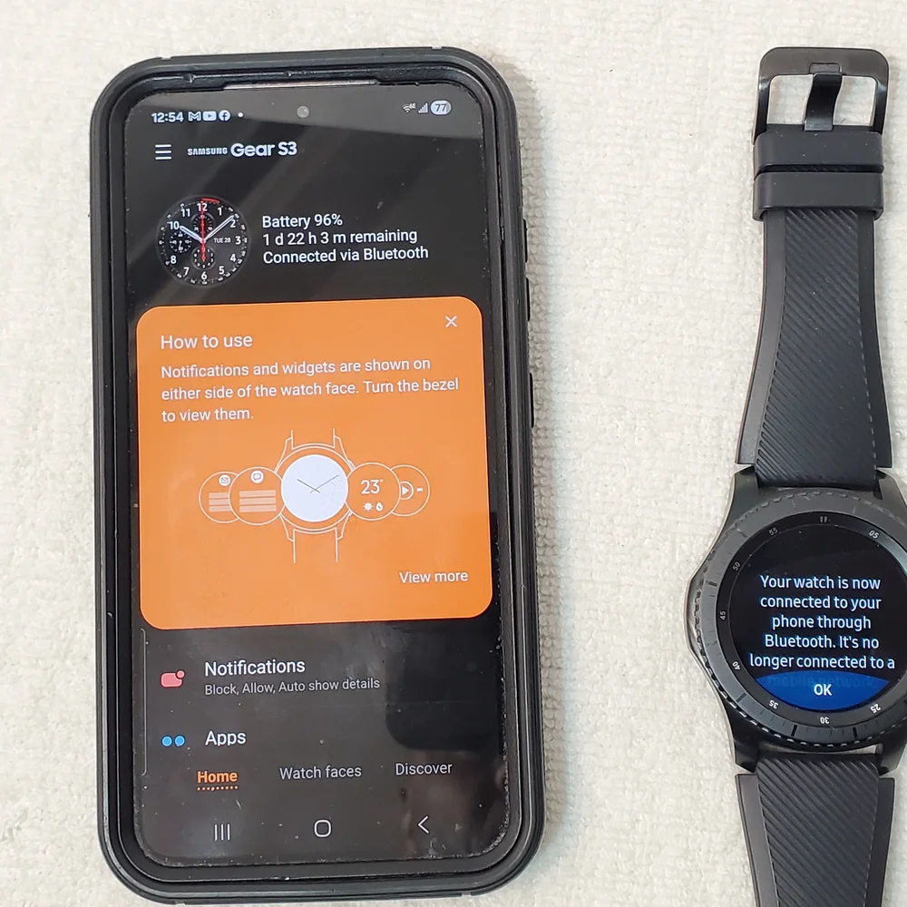 Samsung Gear S3 Frontier 46mm Smartwatch Bluetooth GPS AMOLED Display S Steel